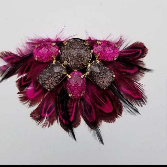 Feathers Detachable shoe clip/brooch - Picture 11 of 12